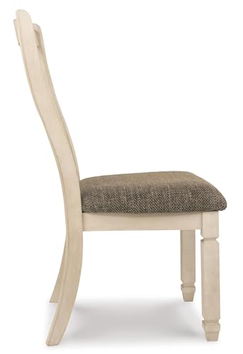 Signature Design by Ashley Bolanburg 20" Upholstered Dining Room Chair, Set of 2, Antique White - color: White