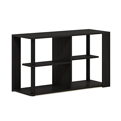 Furinno Romain Narrow End Table with Shelves, Espresso/Black - color: Espresso/Black, size: Narrow End Table