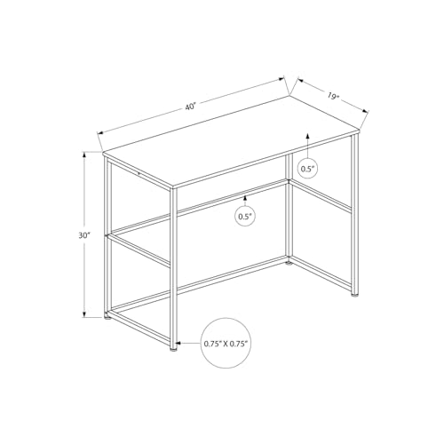 Hassyee Compact Design Indoor Writing Table with Spacious Desktop and Sturdy Metal Legs, Modern Industrial Style Study Table Ideal for Home Office, Bedroom, or Study Room