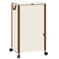 STORAGE MANIAC Rolling Laundry Hamper with Lid, 23.7 Gal (90 L) Large Tall Laundry Basket with Wheels & Handles, Aesthetic Dirty Clothes Hamper for Small Space, Dorm, Apartment, College, Beige - color: Beige