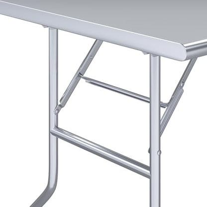 AmGood 30 in. x 48 in. Stainless Steel Open Base Folding Utility Work Table - size: 30" Deep x 48" Long, style: No Undershelf