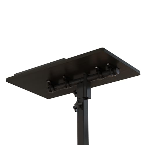 TigerDad Mobile Adjustable Height Laptop Stand PC Computer Portable Notebook Swivel Laptop Desk Rolling Table Desk Cart Tiltable with Wheels Casters& Mouse Pad Table (Dekuwood) - color: Dekuwood