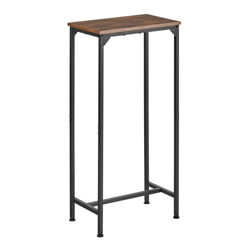 Console Table, Narrow Entryway Table, Thin Sofa Table, Behind Couch Table,for Hallway, Bedroom, Living Room, Foyer, 9.4 x 15.7 x 31.5 Inches, Rustic Brown - size: 9.4" W x 15.7" D, style: Ordinary