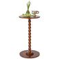 Aibiju Round Side Table, Solid Wood End Table, Small Drink Table Sofa End Table, Bedroom Small Corner Table, Sturdy Weight-Bearing Design Brown YD-RST001H - color: Brown