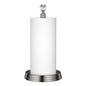KASUNTO Paper Towel Holder with Crystal Ball - Steel Countertop Stand, Fits Standard & Jumbo Rolls, Brushed Nickel - color: Brushed Nickel