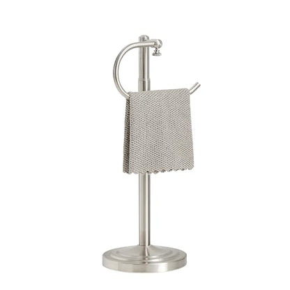 RFOUO Hand Towel Holder Stand, Towel Racks for Bathroom, Brushed Nickel | Stainless Steel, Adjustable 16.5-26 Inch,Heavy base,Space Saving Standing Towel Rack For Bathroom Kitchen Vanity Countertops - color: Brushed Nickel