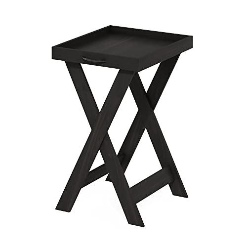 Furinno Classic Tray Table with Removable Tray, Espresso - color: Espresso, style: With Tray