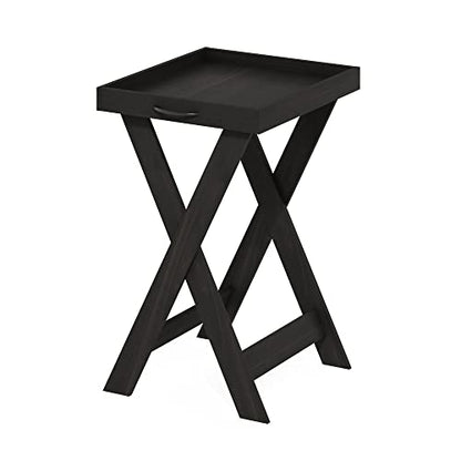 Furinno Classic Tray Table with Removable Tray, Espresso - color: Espresso, style: With Tray