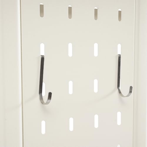 Adjustable Laundry Room Shelf, White Washing Machine Shelf, 3-Tier Washing Machine and Dryer Storage Rack, Laundry Room Space Saving Organizer with Hooks for Balcony