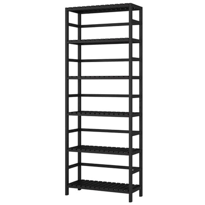 Bamjoy Bamboo Shelf, 6-Tier Bookshelf Adjustable Storage Shelves, Tall Shelving Unit Plant Stand, Storage Rack for Bathroom Home Office Living Room Kitchen, 23.6W x 10.2D x 63.4H Black - color: Black