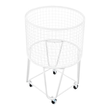 Mesh Wire Laundry Basket Storage Cart, Wire Metal Rolling Laundry Basket | for Bathroom Bedroom Dirty Clothes Storage (E) - size: E