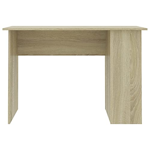 Sonoma Oak Computer Desk with Spacious Work Surface 43.3 x 23.6 Inches, Modern Water Resistant Design for Home Office Storage and Study, Easy to Clean Neutral Finish Desk - color: Sonoma Oak
