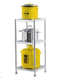 susunnus Stainless Steel Shelves 13.8in-3 Tier, Corner Shelf, Storage Shelves, Narrow Metal,Stainless Steel Shelf, Kitchen Storage Rack for Small Spaces Tall Skinny Shelf - size: 13.8in*13.8in-3T