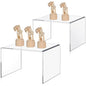 RattanView 2 Pcs 8 Inch, 10 Inch Large Acrylic Risers Display Stands 5 mm Thick Acrylic Shelf Riser Showcase for Collectibles Jewelry Cupcakes Food Figures Perfume Cabinet (Clear) - color: Clear, size: 8 Inch, 10 Inch, 5 mm