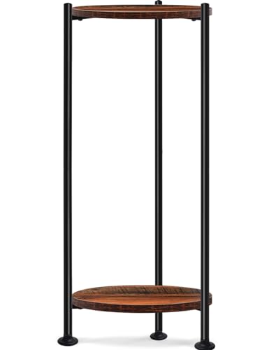Lilybud--lily Plant Stand Indoor, 30'' Tall Plant Stands for Indoor Plants, Heavy Duty Plant Shelf, 2 Tier Flower Holder for Living Room, Balcony, Deck - color: dark brown