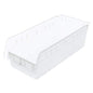 Akro-Mils 30088 Plastic Nesting ShelfMax Storage Bin Box, (18-Inch x 8-Inch x 6-Inch), Clear, (8-Pack) - color: Clear