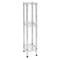 Shelving Inc. 8" d x 8" w Chrome Wire Shelving with 3 Tier Shelves, Weight Capacity 800lbs Per Shelf - size: 8" d x 8" w x 34" h