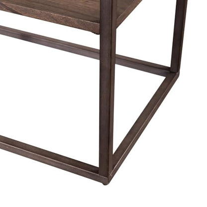 Liberty Furniture Jamestown Wood Top Chair Side Table with Pull Out Tray for Living Room - Tobacco - size: Chair Side Table