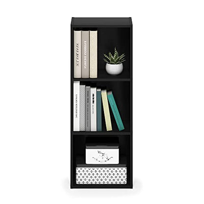 Furinno Pasir 3-Tier No Tool Assembly Open Shelf Bookcase, Blackwood - color: Blackwood, size: 3-Tier Cube No Tool