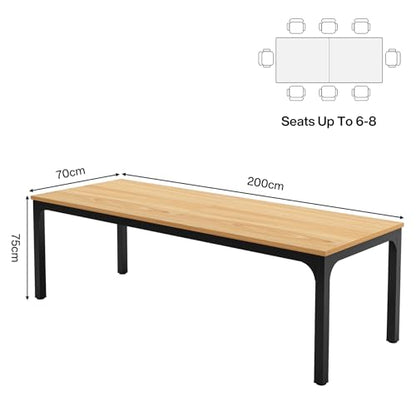 Tribesigns 6.5 FT Conference Room Table, 78.74" W x 27.56" D Large Office Conference Table, Modern Seminar Meeting Table Desk for Boardroom, Meeting Room (1, Natural) - color: Natural