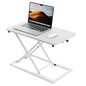 Standing Desk Converter Height Adjustable, Sit to Stand up Desk Riser Computer Workstation use in Laptop and Single Monitor Ergonomic Desktop Workstation for Home Office - White - size: White