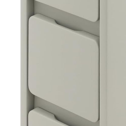 Narrow Nightstand with Drawers, Floor Standing Small Bedside Tables Skinny Nightstand Narrow Side Table Slim End Table for Bedrooms, Living Rooms, Hallways, Study Rooms, Offices Light Grey - color: Light Grey