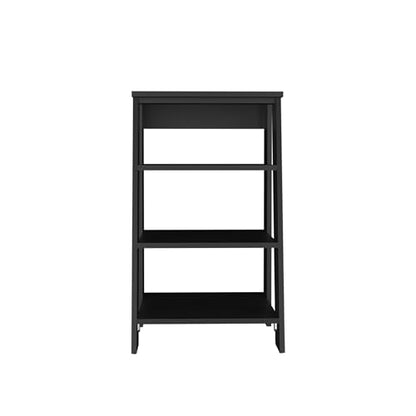Freestanding Bathroom Shelf with Open Storage, Black