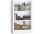 furtble 3 Tier Bookshelf with Thick Open Storage Shelf, 43" Tall Wooden Bookcase with Adjustable Shelves for Living Room, Home Office, Bedroom, White - size: 3-Tier-23.6W