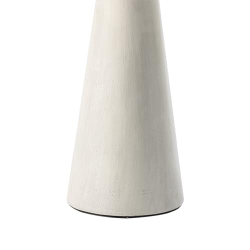 COZAYH Farmhouse Pedestal Small End Table Round Martini Table Wood Plant Stand Rustic Drink Table for Small Space Living Room, Bedroom, White - color: White