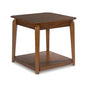 Signature Design by Ashley Trenmour Mid-Century Modern End Table with Lower Open Shlef, Light Brown - color: Medium Brown