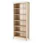 Camaflexi Shaker Style 6 Shelf Bookcase/Solid Wood / 72 inch Tall/Adjustable Shelving/Closed Back/Display Bookshelf for Living Room, Bedroom, Home and Office, Light Oak - color: Light Oak, size: 72"