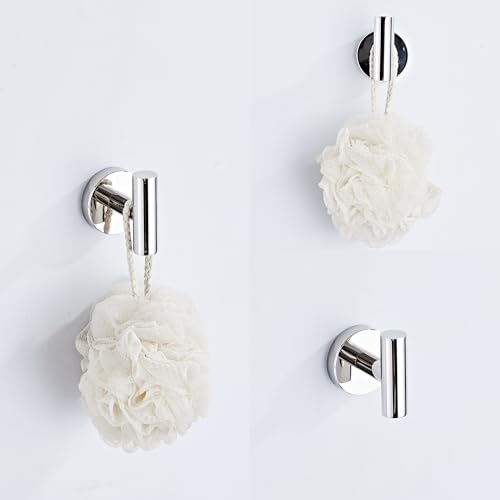 Chrome Bathroom Hardware Set 10 Piece with Towel Racks for Bathroom, SUS304 Stainless Steel Bath Towel Bar Set, 24 Inch Wall Mounted Accessories Kit - color: Chrome-10pcs