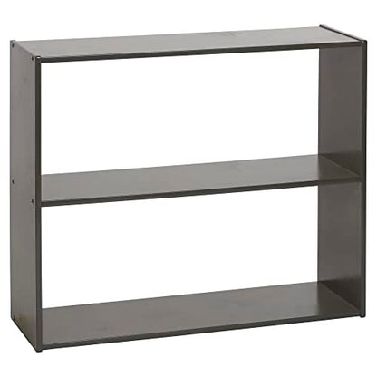 ECR4Kids Streamline 2-Shelf Double-Sided Storage Cabinet, 30in, Classroom Furniture, Grey Wash - color: Grey Wash