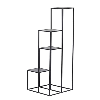 Deco 79 Metal 4 Tier Plantstand, 16" x 16" x 40", Black - color: Black, size: 16" x 16" x 40"