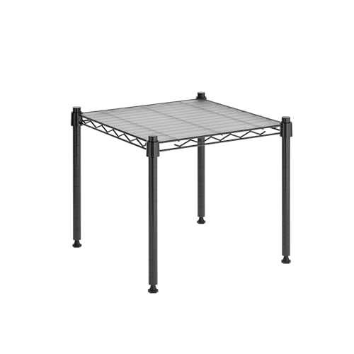 Whitmor 1 Tier Supreme Stacking Shelving Unit, Wire Metal Home Storage Organizer, 15" L x 14" W x 15" H, Black W/Liner - color: Black, size: 1-TIER,15"L x 14"W x 15"H