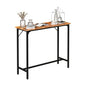 VINGLI 43 Inch Bar Table, Rectangular Counter Height Home Pub Table, Brown | High Top, Multi-Scene Use for Kitchen Dining Living Room Sofa Entryway, Wooden Tabletop & Metal Base, Easy to Install - color: Brown, size: 43"L
