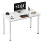 Need Small Computer Desk, 39.4 Inch Sturdy Writing Table, Compact, White | Metal Frame, Teens Study Table, Home Office Desk, Adjustable Feet, Water-Resistant, Dorms & Bedrooms, Easy Assembly - color: White, size: 39.4 inches