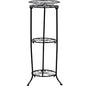 FAMZ Plant Stand Indoor Outdoor, 3 Tier Tall Black Metal Plant Stands, 35 inch Round Multiple Plant Rack Holder Rack Flower Pot Stand Heavy Duty Plant Shelf for Patio Balcony Garden Living Room