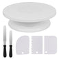 11 Inch Rotating Cake Stand/Turntable w/ 2 Icing Spatula & 3 Icing Smoother | Revolving Cake Stand Decorating Supplies/Baking Supplies/Baking Kit - style: Turntable & Decorating Kit