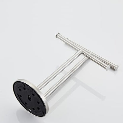 Hand Towel Holder, NEWRAIN Double Countertop Hand Towel Holder Stand, Stainless Steel Free Standing Hand Towel Rack with Heavy Base, for Bathroom Kitchen & Counter top, Brushed Nickel - color: Brushed Nickel, style: 2-Tier