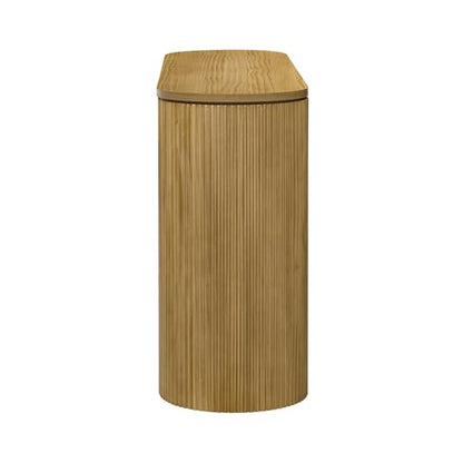59.2-Inch Console Table for Entryway, Modern Hallway Table with Unique Vertical Stripe Design, for Living Room and Study (Natural-01) - color: Natural-01