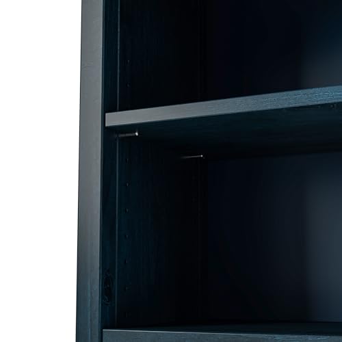 Camaflexi Shaker Style 3 Shelf Bookcase/Solid Wood / 36" High/Adjustable Shelving/Closed Back/Display Bookshelf for Living Room, Bedroom, Home and Office, Deep Ocean Blue - color: Deep Ocean Blue, size: 36"