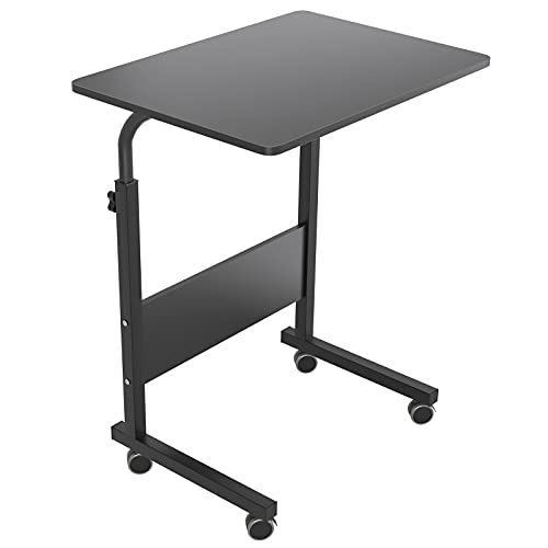 Side Table with Wheels, Home Snack Side Table with Castors Mobile End Table,Black,05#1-60BK-S8-US - color: Black, size: 23.6 inches