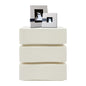 Minimalist Nightstand with LED Light, Wooden White Bedside Table with 3 Drawers Small Modern Side Table for Bedroom Dorm Small Spaces - size: 3 Drawer