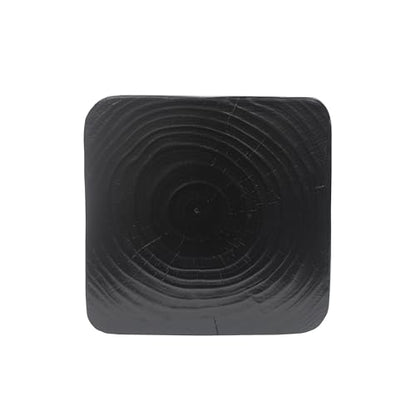 Merax Twist Shape MGO Accent Side Table, Unique Modern End Table with Wide Pedestal & Tabletop, Small Drink Tables for Living Room, Bedroom Night Stand Bedside Table, No Assembly Required, Black - color: Black, size: Twist Shaped