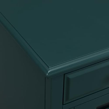 Martin Svensson Home Elegant Chairside End Table with Power — 24″W x 16″D x 25″H, Seamoss Green — Transitional Painted Accent Table with Flip-Top USB Charging, Drawer & Cabinet Storage - color: Seamoss Green