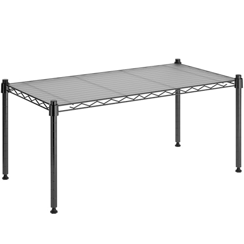 Whitmor 1 Tier Shelving Units, Wire Rack Storage Organizer, 30" L x 14" W x 15" H, Black w/Liner - color: Black, size: 1-TIER,30"L x 14"W x 15"H