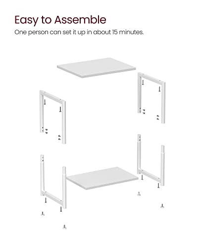 VASAGLE Side Tables Set of 2, Small End Table, Nightstand for Living Room, Bedroom, Office, Bathroom, White ULET272W14 - color: White