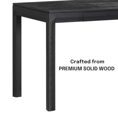 NTC Flow Modern Wooden Rectangle Desk Table with Hidden Drawer – Waterproof & Heat Resistant, Burnt Black - color: Burnt Black, size: 47 Inch, style: Desk