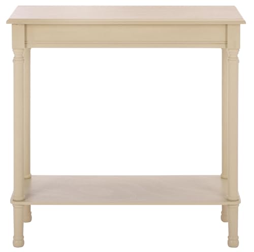 SAFAVIEH Furniture - Tinsley Rectangle Console Table - Sand - Solid Wood - Farmhouse Turned-Leg Design - Ideal for Entryway, Living Room, Hallway, 28" W x 11.75" D x 28" H (CNS5724E) - color: Sand
